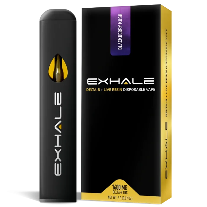 Exhale Wellness Delta 8 Disposable Vape – Blackberry Kush - Image 1