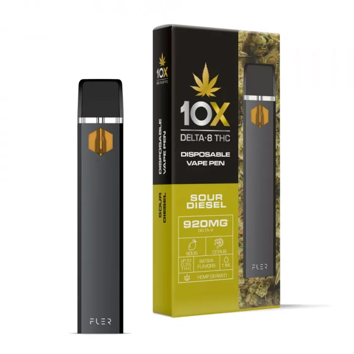 10X Delta 8 Vape Sour Diesel - Image 1